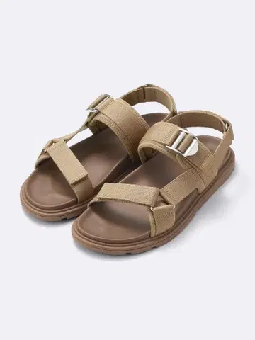 GU 메탈 버클 테이프 샌들 베이지 27cm