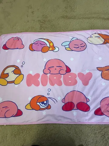 커비 담요 무릎담요 핑크 커비 담요 별의 커비