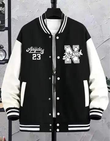 미사용 새상품 바시티 자켓 블랙 L 사이즈