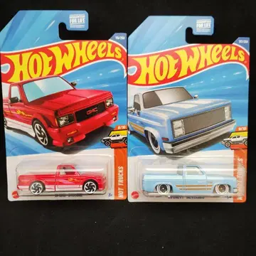 핫휠 US판 미입고 쉐비 실버라도 GMC 사이클론 2대