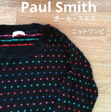 폴 스미스 도트 무늬 긴팔 니트 원피스