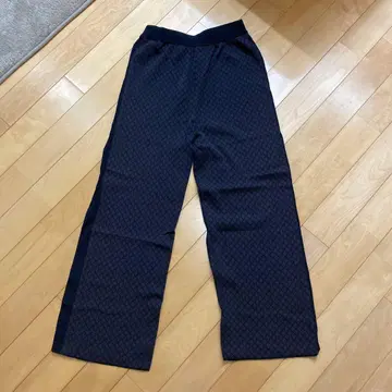 기하학 패턴 다크 블루 캐주얼 팬츠