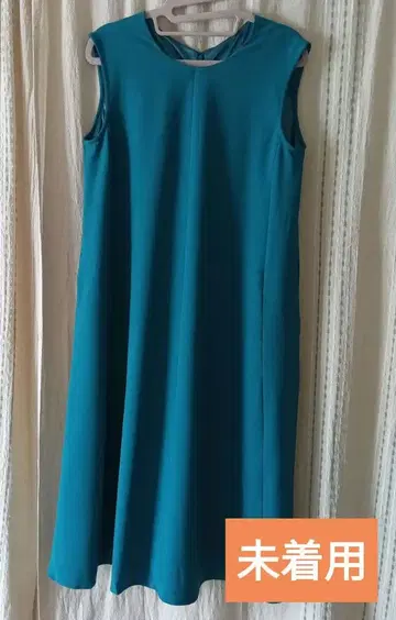 ALPHA CUBIC [ 미착용 ] 터콰이즈 슬리브리스 원피스