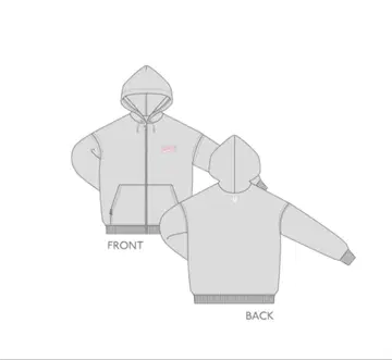 미사용 NiziU 오버 사이즈 후드티 Gray XL 사이즈