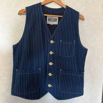 PHERROW'S 스트라이프 베스트 네이비