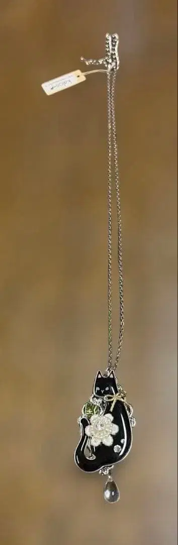 냥코 kalos ! 검은 고양이 모티브 목걸이