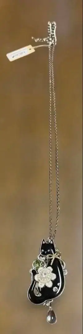 냥코 kalos ! 검은 고양이 모티브 목걸이