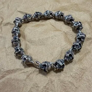 Vintage Silver Bracelet 스컬 팔찌