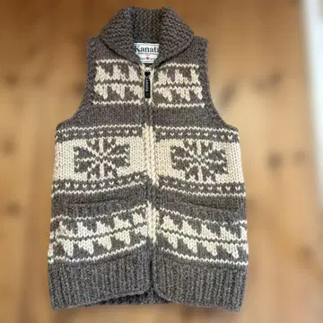 가격 인하! Kanata 카우친 스웨터 / 눈꽃 패턴 / 니트 베스트