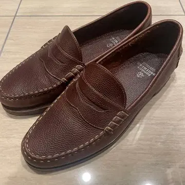 brooks brothers 페니 로퍼 주름 가죽 9D 브라운 브라운