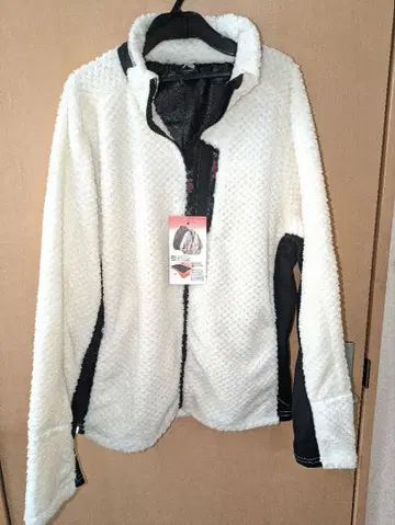 다이아 플리스 안감 알루미늄 자켓 M 화이트