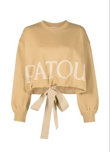 PATOU 베이지 크롭 맨투맨