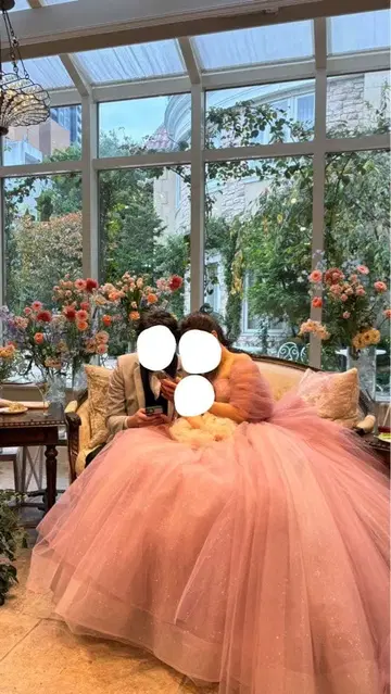 [ YNS ] 하츠코엔도 스텔라풍 핑크 컬러 드레스 볼륨 스커트