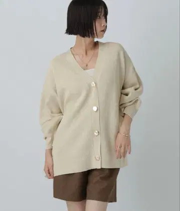 데코 버튼 BIG V 가디건 581285