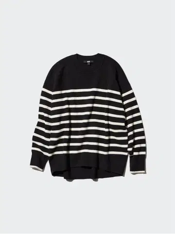 UNIQLO 스무스 코튼 릴랙스 보더 크루 스웨터 M