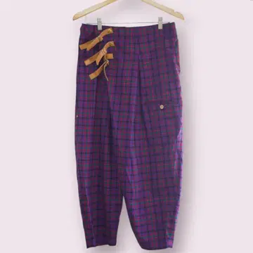 [레어] 메르시보쿠 변형 체크 팬츠 3 벨트 랩 스타일 사이즈 1