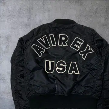 새상품급 AVIREX 아비렉스 MA-1 아치 로고 짧은 기장 리버서블