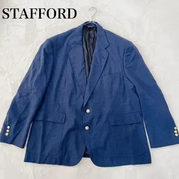 USA Stafford 4L 90s 네이비 블레이저 골드 버튼