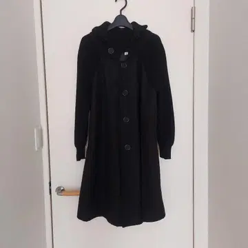 블랙 롱(무릎 기장) 코트