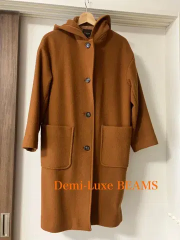 Demi-Luxe BEAMS 후드 부착 롱 코트 36