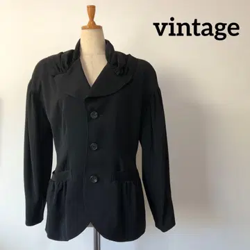 [ vintage ] 디테일 디자인이 멋진 블랙 테일러드 자켓 일본제