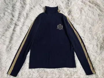 빈티지 랄프 로렌 터틀넥 골드 라인