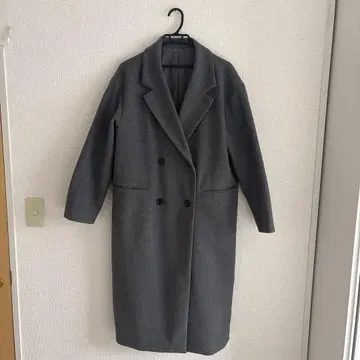 그레이 더블 브레스트 코트, GU