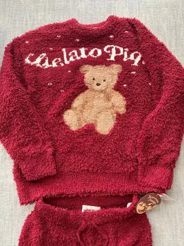 젤라또 스노우 베어 자카드 풀오버 & 롱 팬츠 페어 2세트 새상품