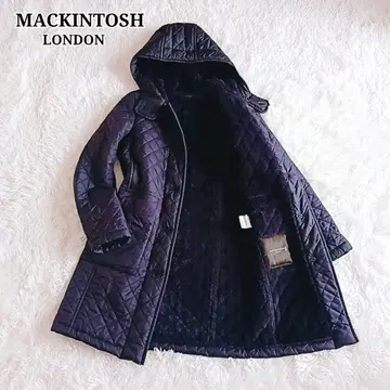 [ 새상품급 ] 매킨토시 퀼팅 보아 안감 네이비 롱 자켓
