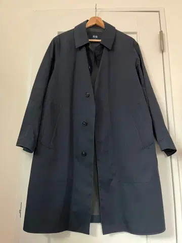 유니클로 브로테크 스텐카라 코트 네이비 M