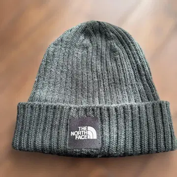 THE NORTH FACE 다크 그린 니트 모자
