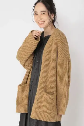 studio CLIP 5 게이지 네프 얀 니트 코트