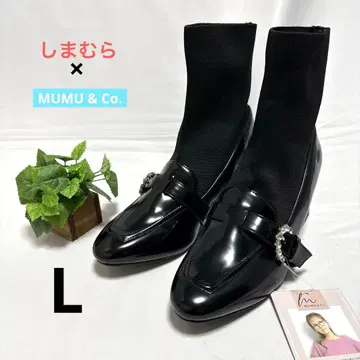 [ 미사용 ] 시마무라 삭스 부츠 MUMU Co. 삭스 부츠 블랙 부츠