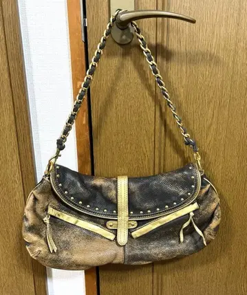 NAVE 가죽 숄더백 데미지 가공