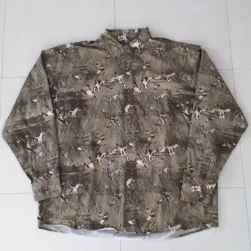WOODS&WATER 카모 무늬 긴팔 셔츠 XXL