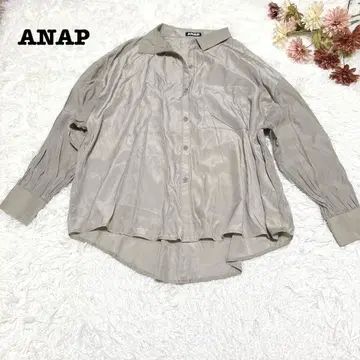 s.1294 [ 아냅 ] 긴팔 셔츠 겉옷 카키 F 사이즈 캐주얼