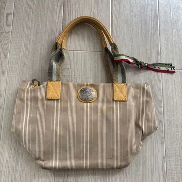 베이지 스트라이프 토트백, 오로비안코, 핸드백