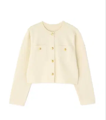 NATURAL BEAUTY BASIC 엠블럼 버튼 니트 자켓