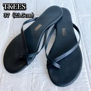 티키즈 블랙 통 스트랩 플랫 샌들 37 TKEES 블랙