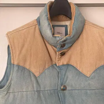 RonHerman 론 헤르만 콘초 다운 베스트 M 데님 새상품급