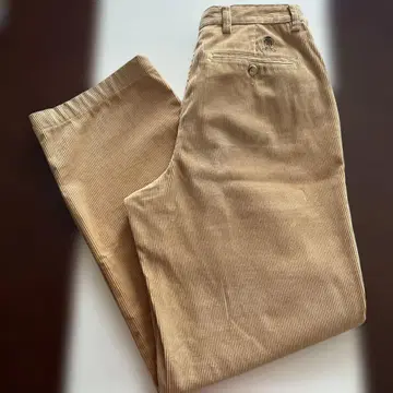 TOMMY HILFIGER 베이지 코듀로이 와이드 팬츠 투 턱