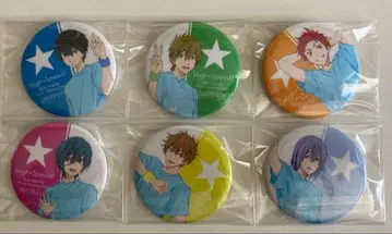 Free! 이와토비 중학교 수영부 기록회 수고했어 파티 캔뱃지 6개 세트