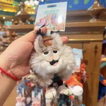 상하이 디즈니 주토피아 파우버트 봉제 인형 키체인