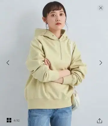 green label relaxing 하프 지퍼 후디 맨투맨