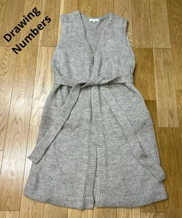 Drawing Numbers 니트 베스트 롱 기장 알파카 혼방 그레이