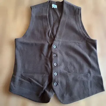 [ 미사용 ] BEAMS HEART 브라운 베스트 M