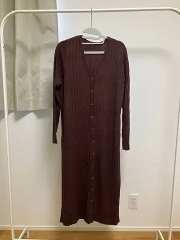 택 포함 카프리슈 레마쥬 2way 롱 가디건 원피스