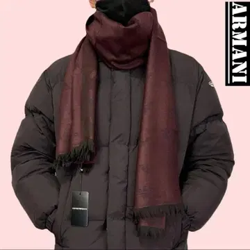 정품 케이스 포함 새상품 엠포리오 아르마니 머플러 625056 와인 레드