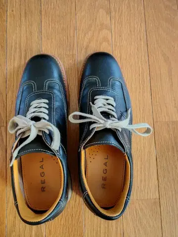 REGAL 블랙 가죽 캐주얼 슈즈