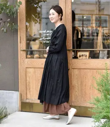 시착만 한 상품 OURHOME 카슈쿨 원피스 블랙